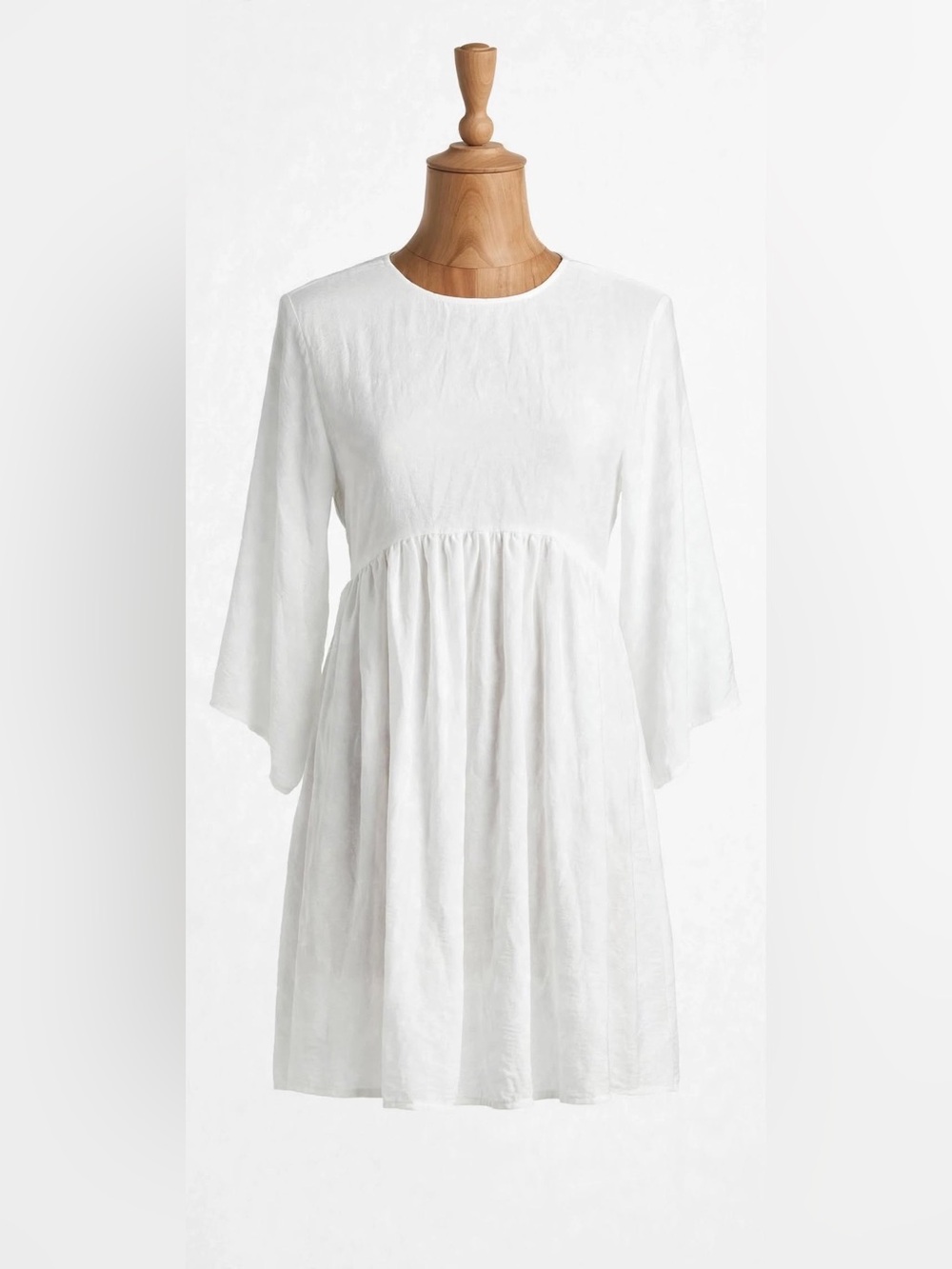 ASOS MATERNITY white mini dress size 6 open back tie V back